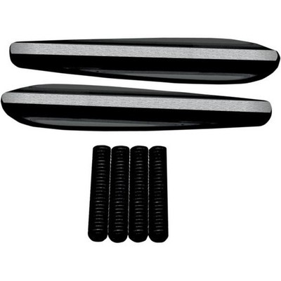 Covingtons Turn Signal Eliminators - Finned - Gloss Black Powder Coat Motorcycle