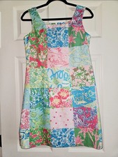 Lilly Pulitzer Krista Shift Y2K Millennium 2000 Patch 8 White Label Vintage