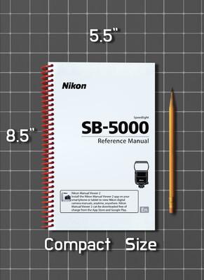Nikon SB-5000   User Reference Manual Guide   1/2 Size 5.5'' x 8.5'' Small Compact