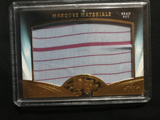 2016 Leaf Marquee Materials Actor Brad Pitt Worn Wardrobe Swatch Card