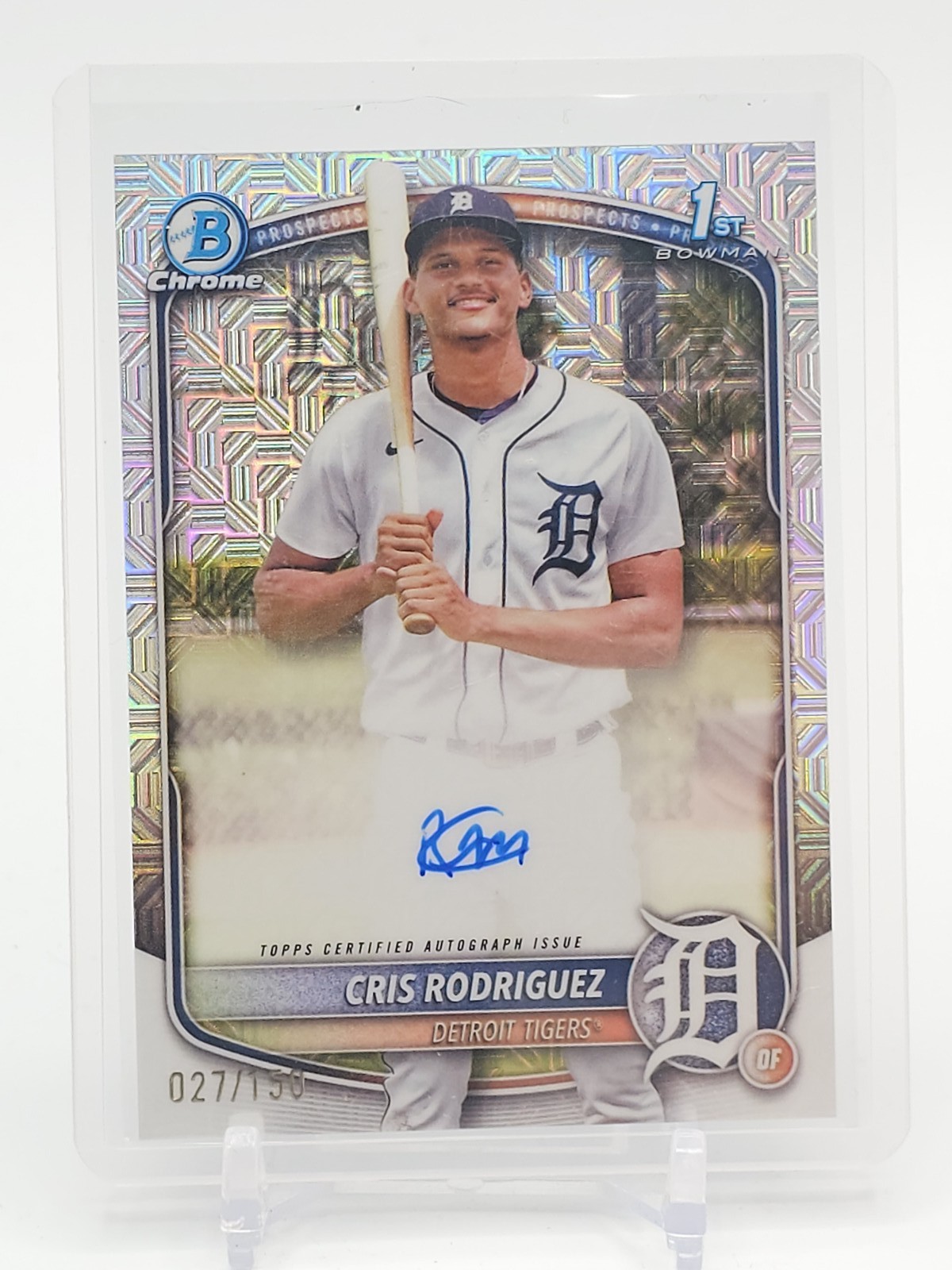 CRIS RODRIGUEZ 2025 BOWMAN CHROME 1ST CHOICE HTA AUTO /150 #CPA-CR Q5167