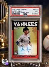 2021 Topps Chrome Aaron Judge 1986 Auto Red /5