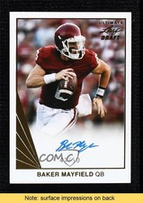 2018 Leaf Ultimate Draft 90 Gold 41/50 Baker Mayfield #BA-BM1 Auto READ 0ls