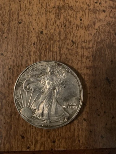 2015 Walking  Liberty American Eagle -1oz Fine Silver Tarnished One Dollar Coin