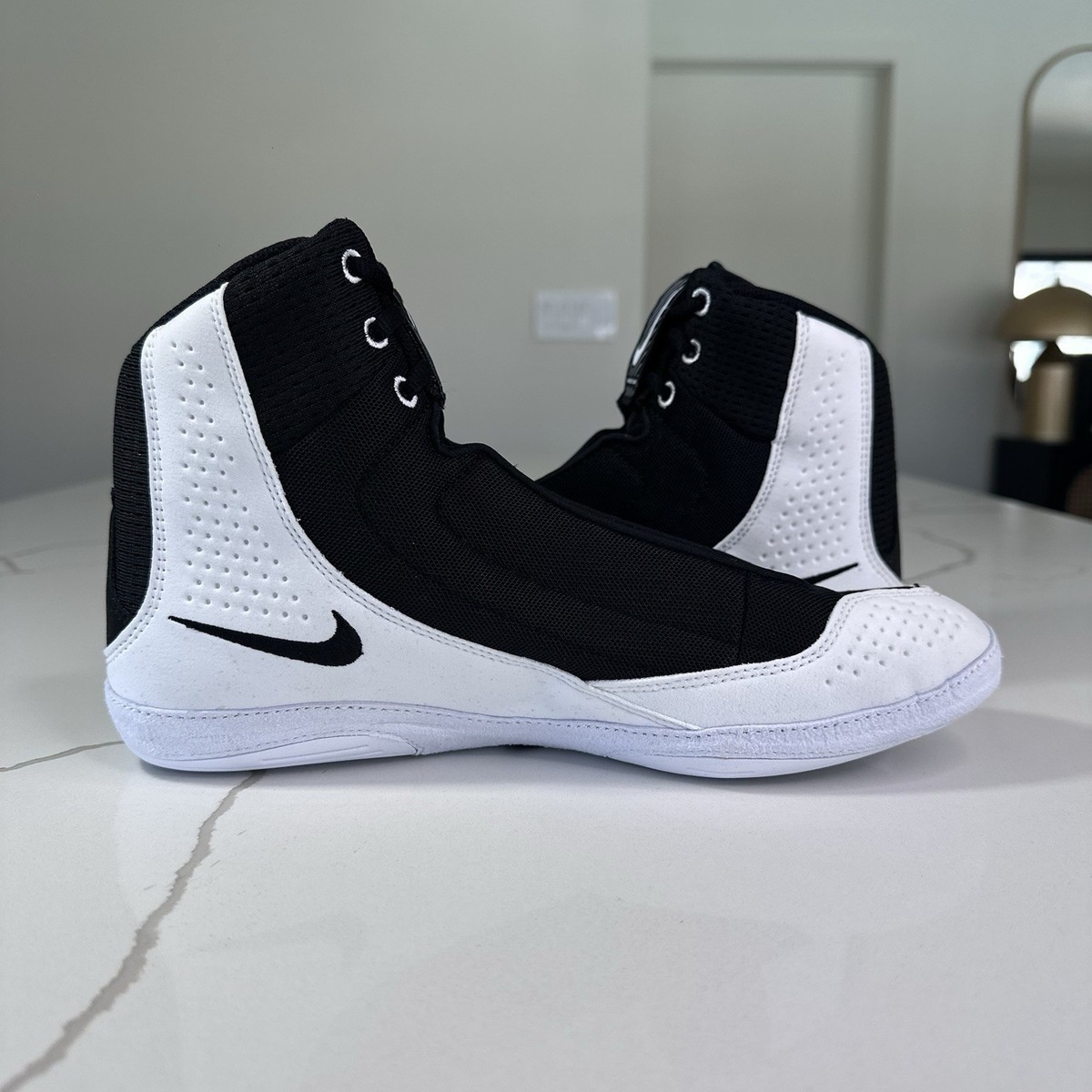 Nike Inflict 4 Black White Wrestling Shoes Men