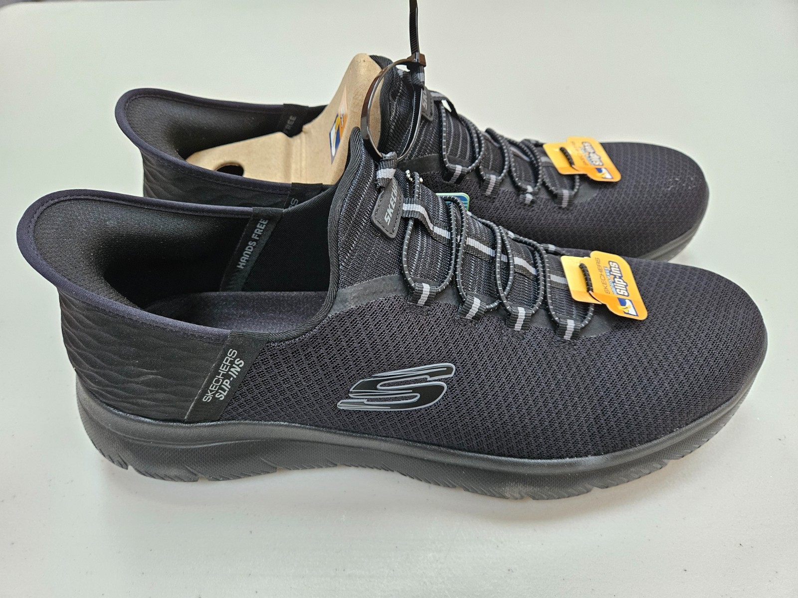 Skechers Slip-ins Summits UK 14 Black Trainers Hands-Free Memory Foam image 5