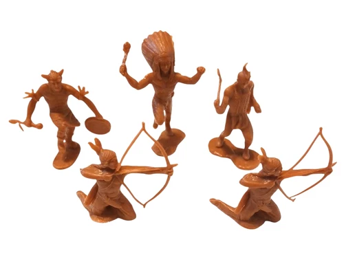 Vintage Marx Ft Apache Playset Indian Figure Lot of 5