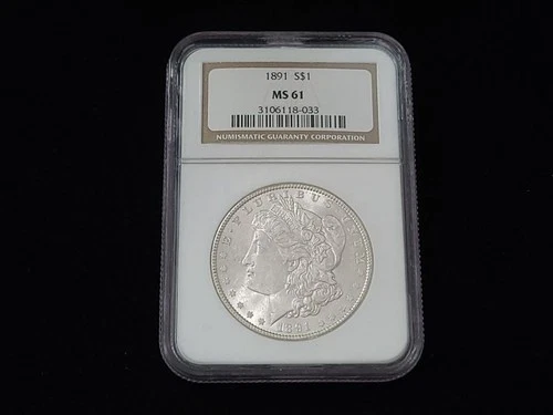 1891 Morgan Silver Dollar NGC Graded MS61 #3106118-033