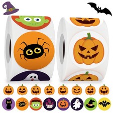 Anwyll 1000 Pcs Halloween Stickers - 1.5'' Pumpkin for Multicolored