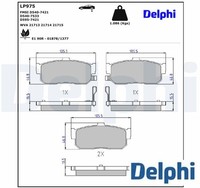 Delphi LP975 Bremsbelagsatz FüR Scheibenbremse Bremsbelagsatz