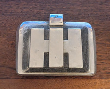 Vintage Metal International Harvester Emblem Nameplate Logo Ornament Badge RARE