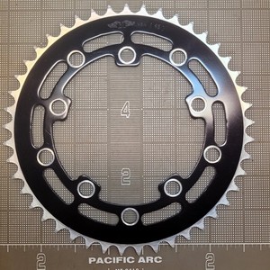 GT 45T Blue Chainring USA Wing Logo Dual 110/130 BCD Old School BMX