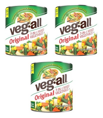 3 Pack Veg-All Original Mixed Vegetables 29 oz Cans Gluten Free Kosher Canned