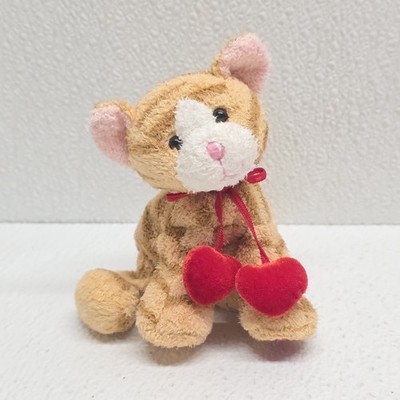 Russ Berrie Luv Pets Tabbies Orange Cat with Red Hearts 5