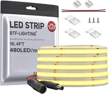 Long-lasting CRI 90+ FCOB COB LED Strip - Adjustable with 50,000 Hours Lifespan