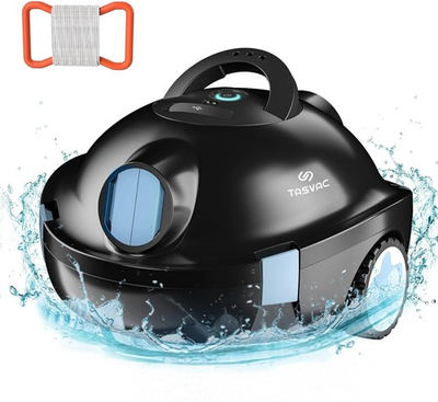 #ad #ad TASVAC Cordless Automatic Robotic Pool Vacuum Cleaner Y10 BLACK $85.74