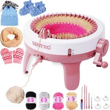 Sentro Knitting Machine 48 Needles, Automatic Circular Loom for Hats, Socks, ...