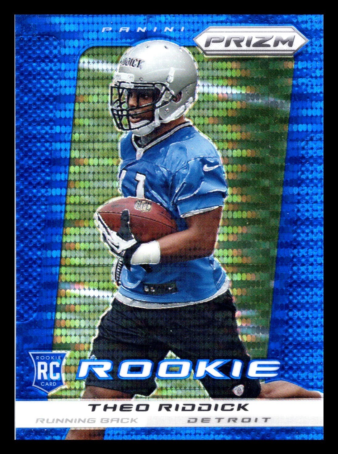 Theo Riddick Panini Prizm #291 Blue Pulsar