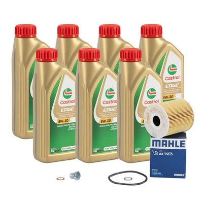 7L CASTROL EDGE 5W-30 M + MAHLE Ölfilter für BMW E46 330d E39 525d 530d E38 M57