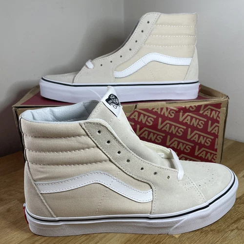 Vans Sk8 Hi Betulla True White UK 6 nuovo fondo di magazzino