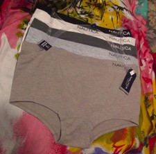 5 NEW NAUTICA NT6520 5PKR MICROFIBER SUPER SOFT SEAMLESS GIRLSHORT PANTIES L