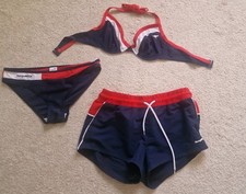 KangaROOS Bikini Damen, Top, Gr.38, blau-rot-...