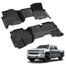 Floor Mats For Chevrolet Silverado Gmc Sierra 2500 Hd 2015-2019 Double Cab