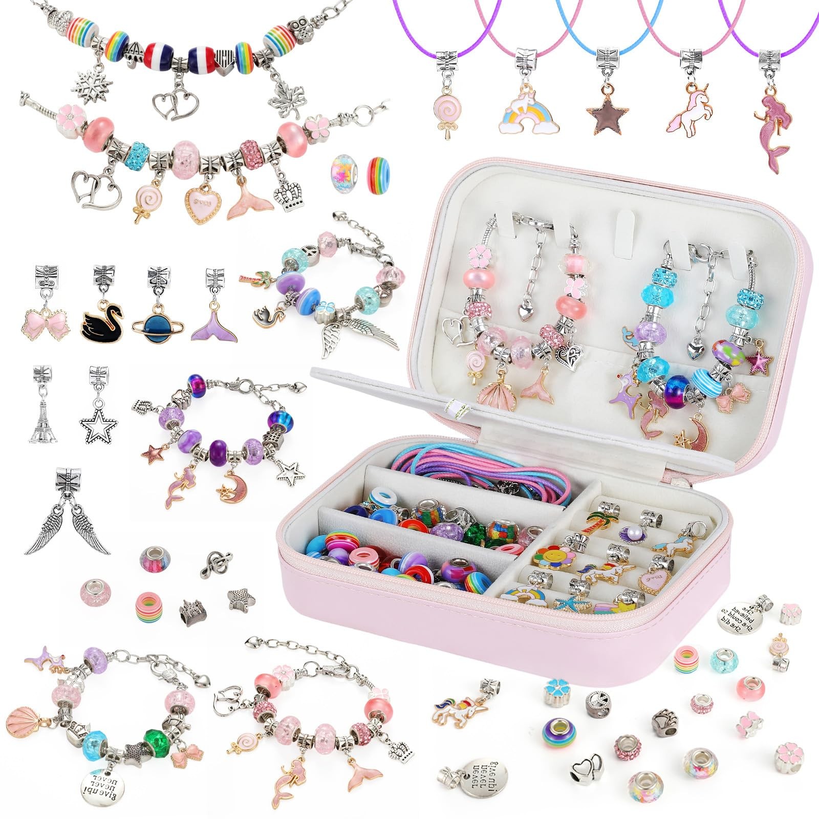 Kit création bijoux DIY atelier mode enfant avec perles pour créer des bracelets uniques