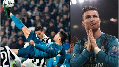 CLASSIC JERSEY Trikot Real Madrid 2017/18 Cristiano Ronaldo 7 CR7 ROVESCIATA Fahrradtritt