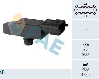 FAE Sensor, Ladedruck 15068 FüR Abarth Alfa Romeo Dacia Passend FüR Fiat Opel-image