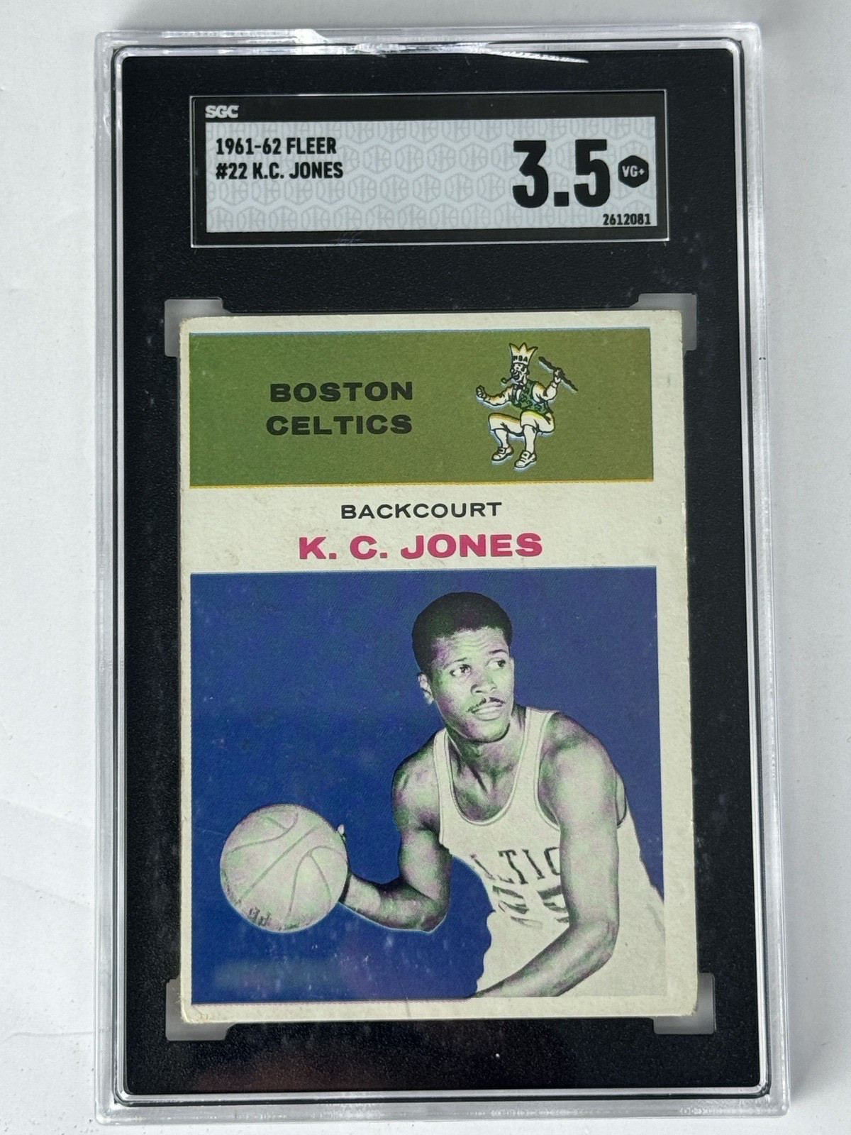 1961 Fleer #22 KC Jones Rookie RC SGC 3.5 VG+ / Boston Celtics HOF / GREAT COLOR