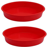 Silikon Backform 15Cm Rund 2 StüCk Rot