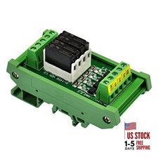 DIN Rail Mount 12V 24V SPST-NO 5Amp Power Relay Module AC/DC 5V 4 Channels