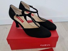 PAOUL Natural Turn 614 Tanzschuhe, Charleston, Leder, Damen Gr. 41, Absatz 7 cm