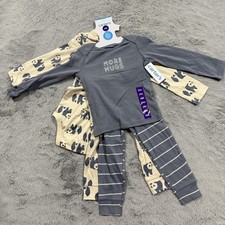 Carter's Pajama Set 24M More Hugs Shirt One-piece Pants Pandas Stripes Baby