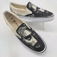 Makaveli 2PAC Tupac Shakur Enemy Canvas Slipon Sneaker Mens10.5 Womens12.5 RARE