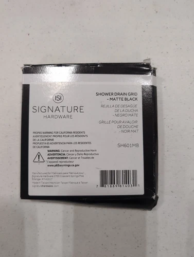 Signature Hardware SH601MB Modern Shower Drain Strainer - Matte Black - Picture 2 of 2