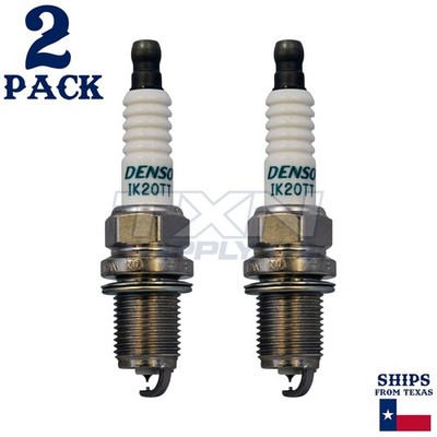 2 Pack Denso 4702 Iridium TT Spark PlugsÂ IK20TT