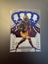 2020 Chronicles Draft Picks Crown Royale Cam Akers RC #50 Mirror Blue