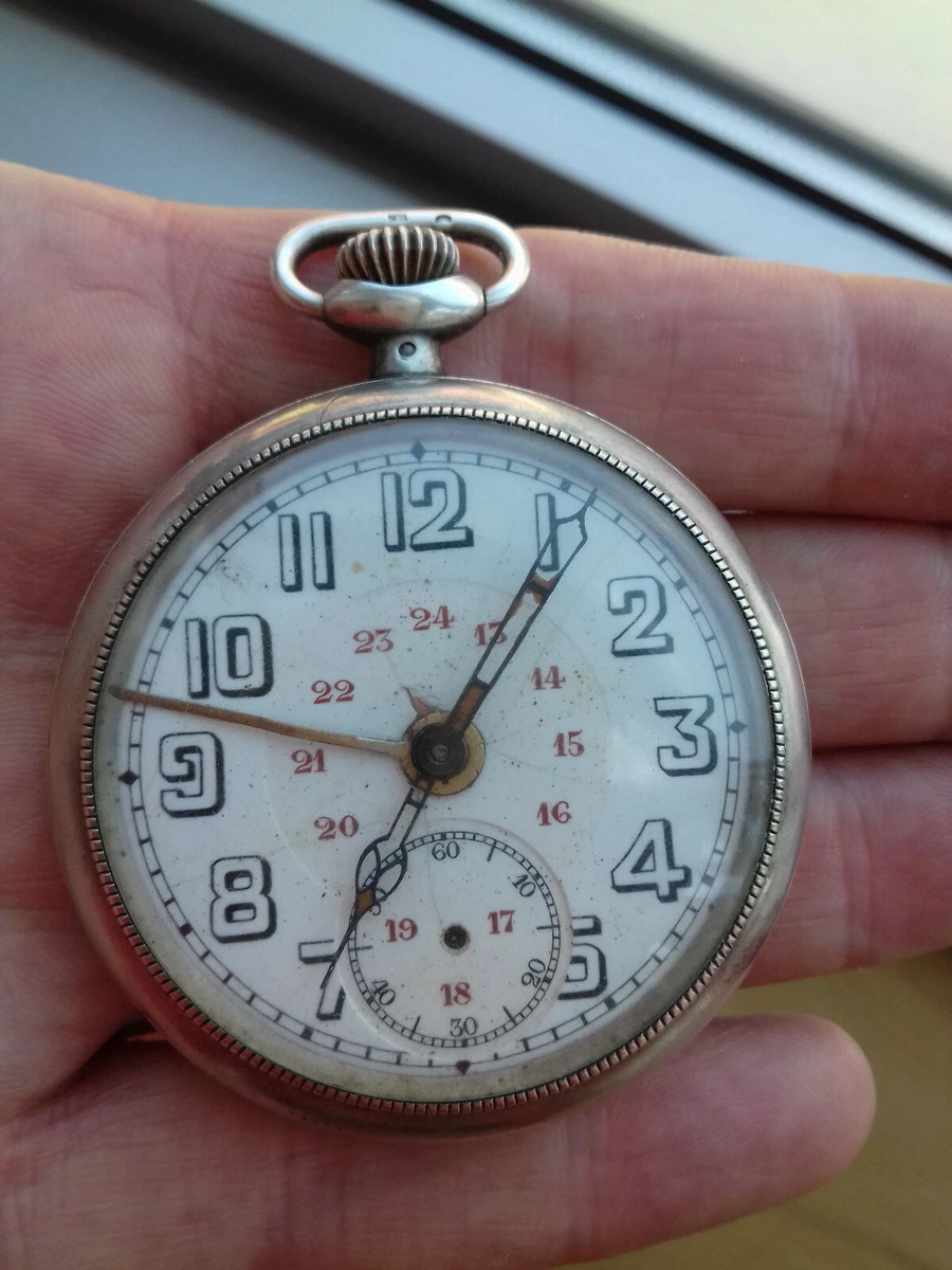 POCKET WATCH ALARM 1049 VINTAGE MONTRE UHR OROLOGIO RARE COLLECTORS RELOJ