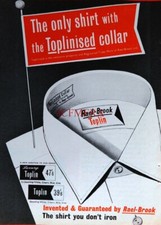 Real-Brook 'TOPLIN' Men's Shirts Clothing Print #2 - Original 1957 ADVERT