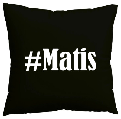Kissenbezug #Matis I love Matis Schwarz 114255