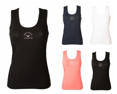 SG Damen Unterhemd EMPORIO ARMANI Unterhemd Unterhemd breite Schulter Baumwolle Stretch