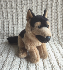 Toys R Us Sitting German Shepard Plush Stuffed Animal Toy Puppy Dog 2012 Brown
