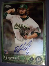 RJ ALVAREZ 2015 Topps Chrome AUTO #AR-RAZ A's rookie RC