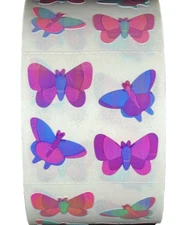 400 Butterfly stickers in roll of 100 modules (2"x2"), each sticker 1", RM3002