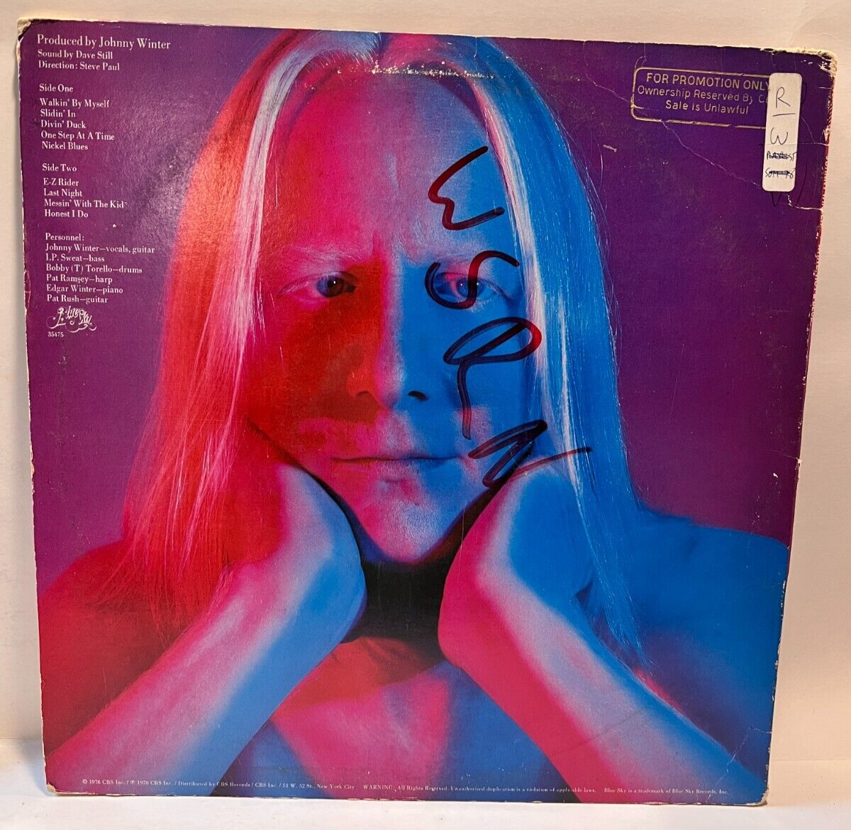 A64 Johnny Winter: White Hot & Blue, 1978 Blue Sky Records JZ