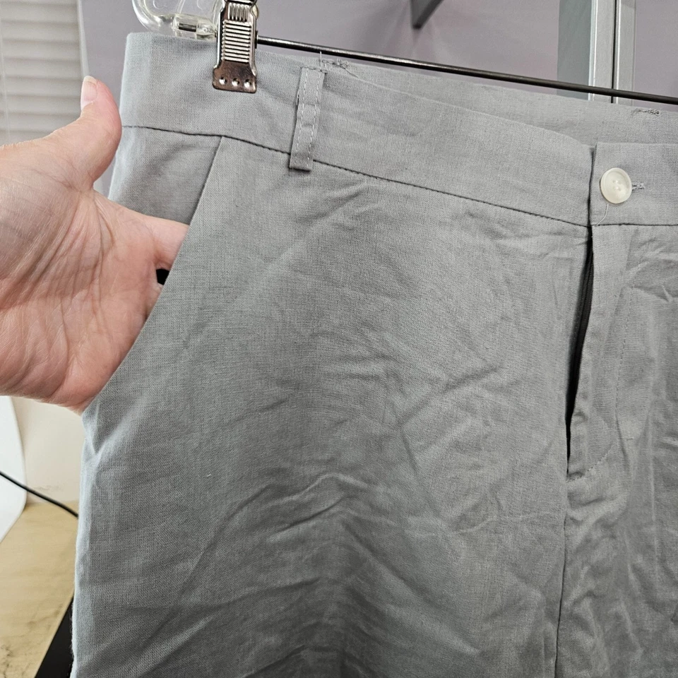 Pantalones Cortos Mujer Bermudas Caminar Largos 2X Plus Gris Gris Cremallera Bolsillos Parte Inferior Foto 2 de 4