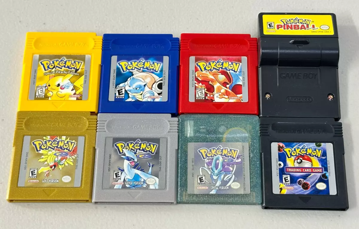 POKEMON RED GREEN Blue Yellow Gold Silver Crystal TCG GameBoy GB