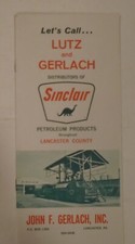 Sinclair John F Gerlach Lancaster PA Bob Lutz Co. Ephrata PA sales brochure